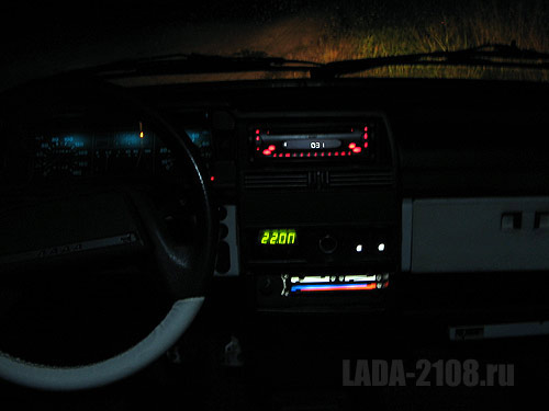 Светодиодная подсветка приборов и блока управления отопителем ВАЗ-2108