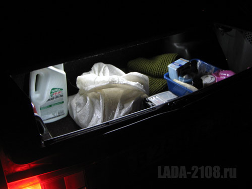 Подсветка багажника LADA Samara на основе LED-ленты в действии