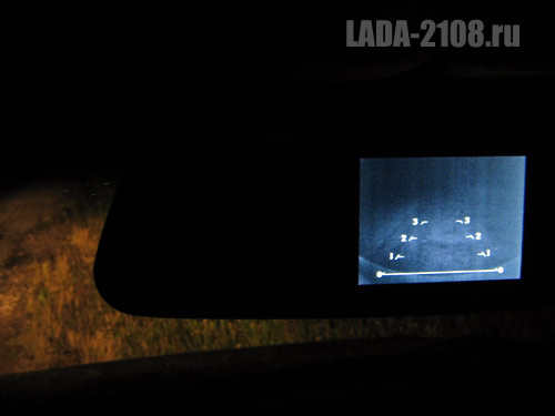 Вид в камере ночью при полной темноте (сзади - поле)